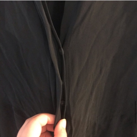 Aritzia Wilfred Bossut Dress 100% Silk Black Size - Picture 9 of 13